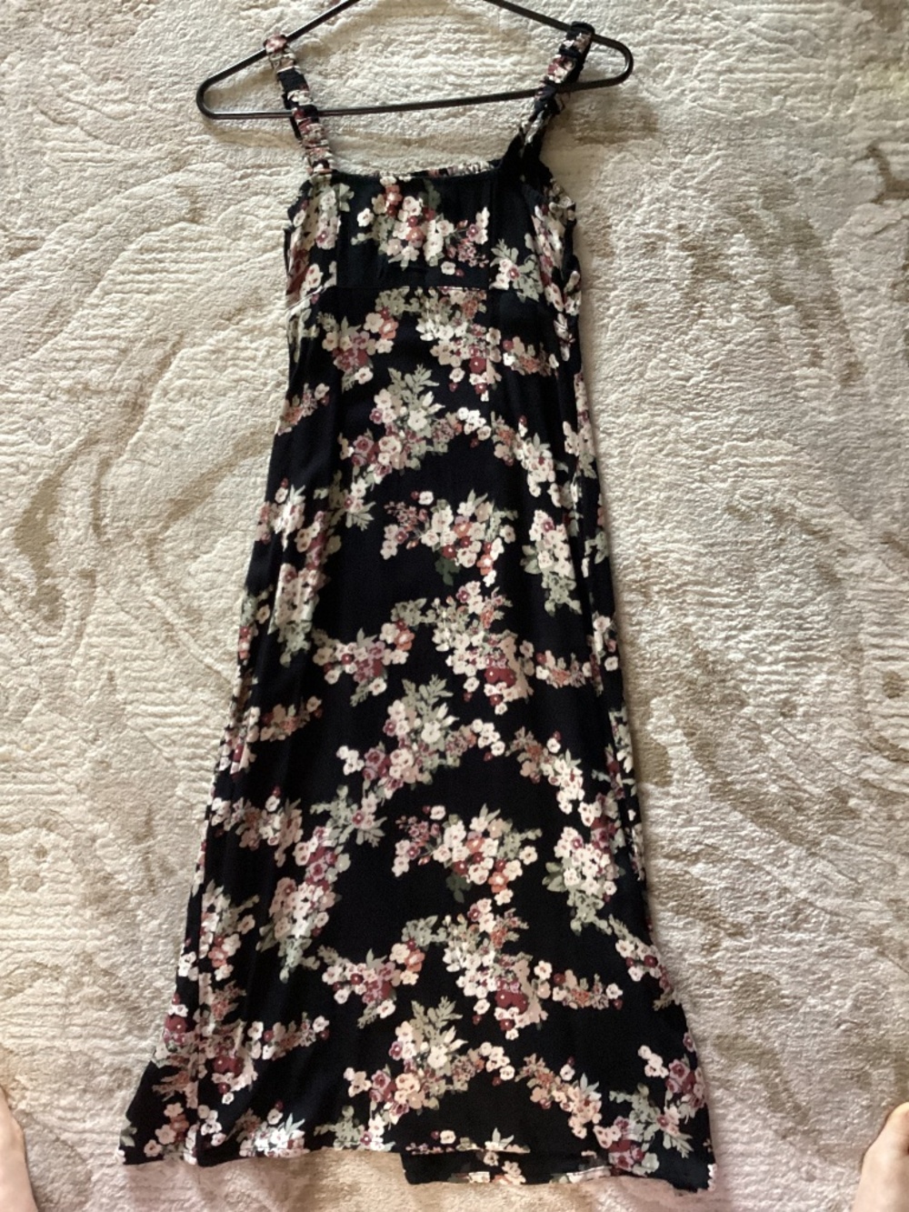 Black floral dress